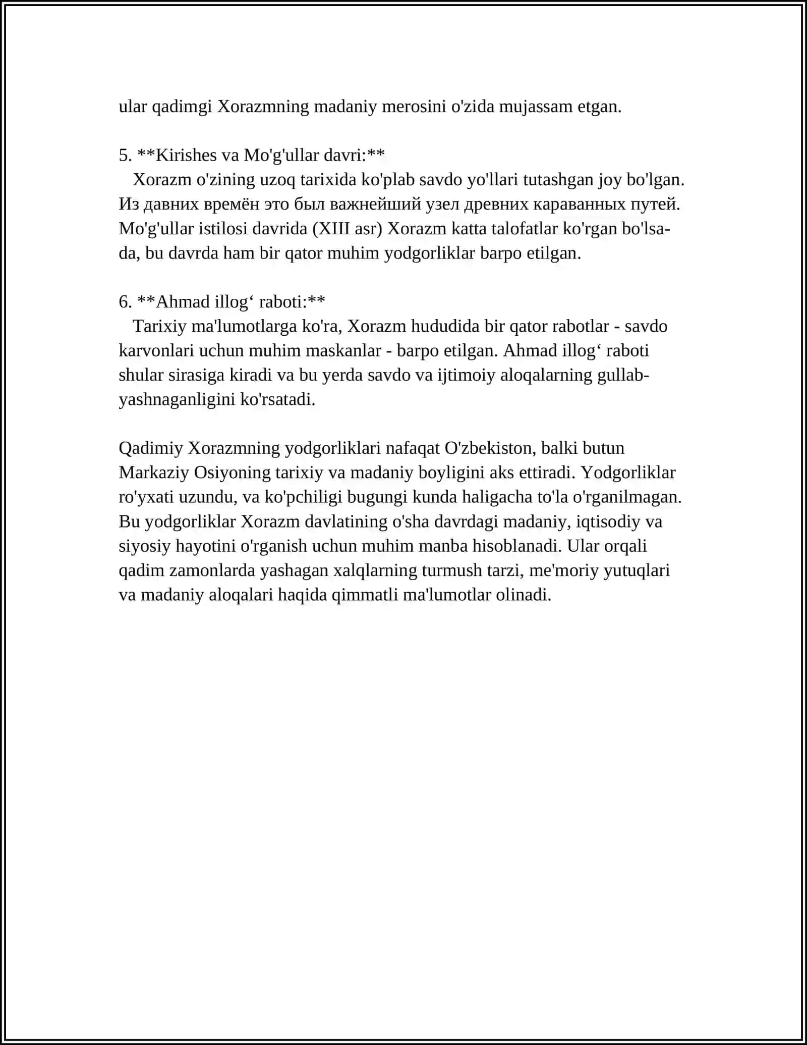 QADIMIY XORAZM SIVILIZATSIYASINI IZLAB 4