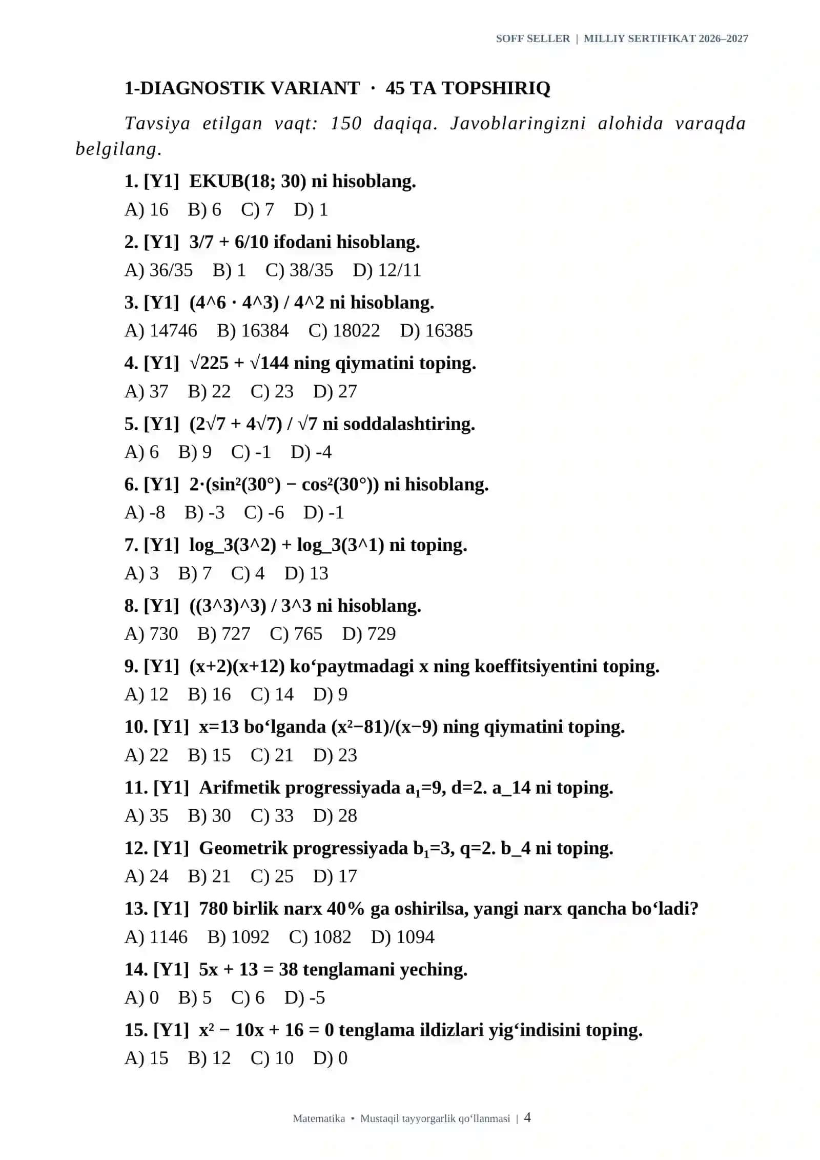MILLIY SERTIFIKAT MATEMATIKA 1000 ta TEST 2026-2027 .docx 4