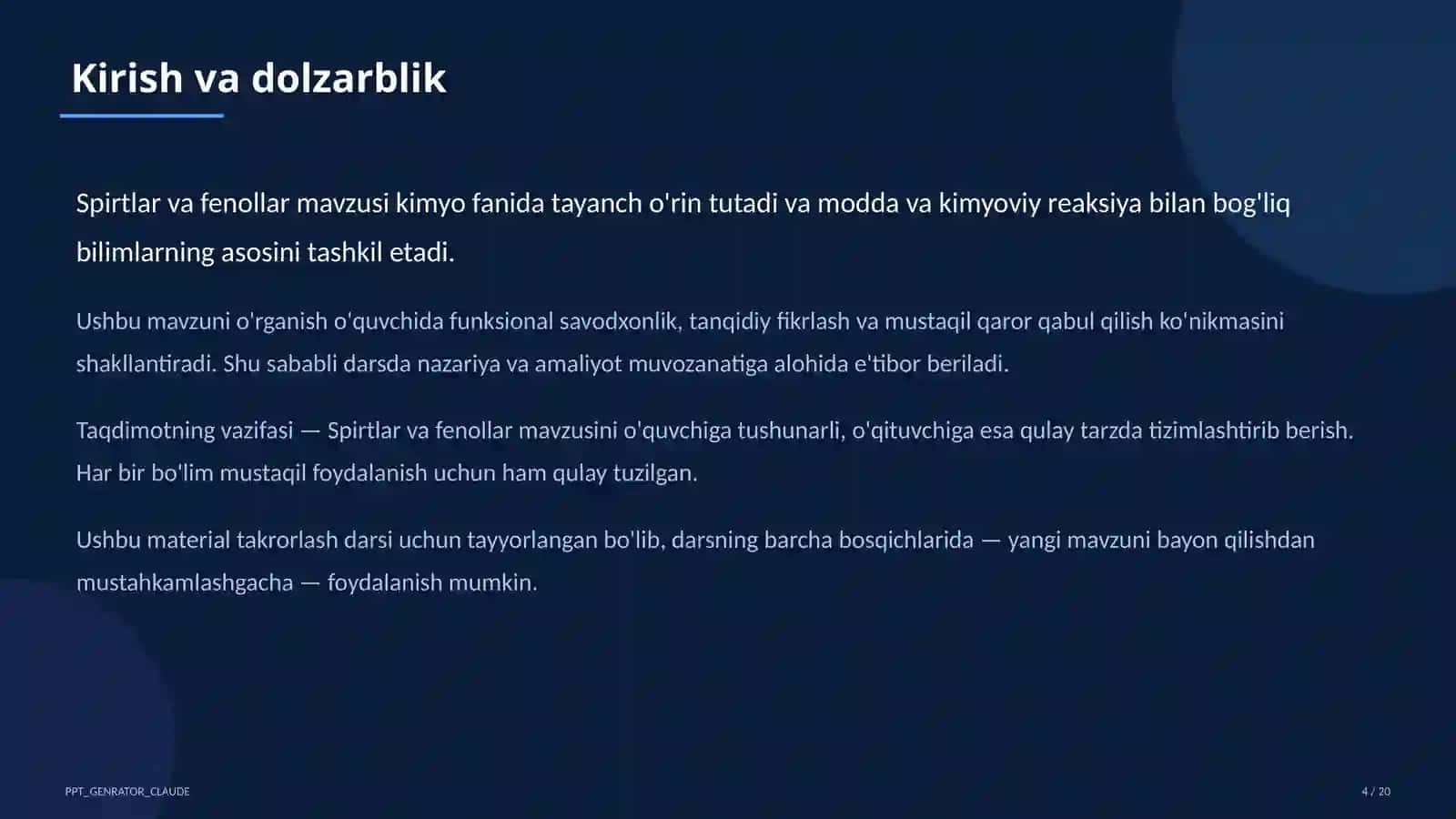 Spirtlar va fenollar (10-sinf) 4