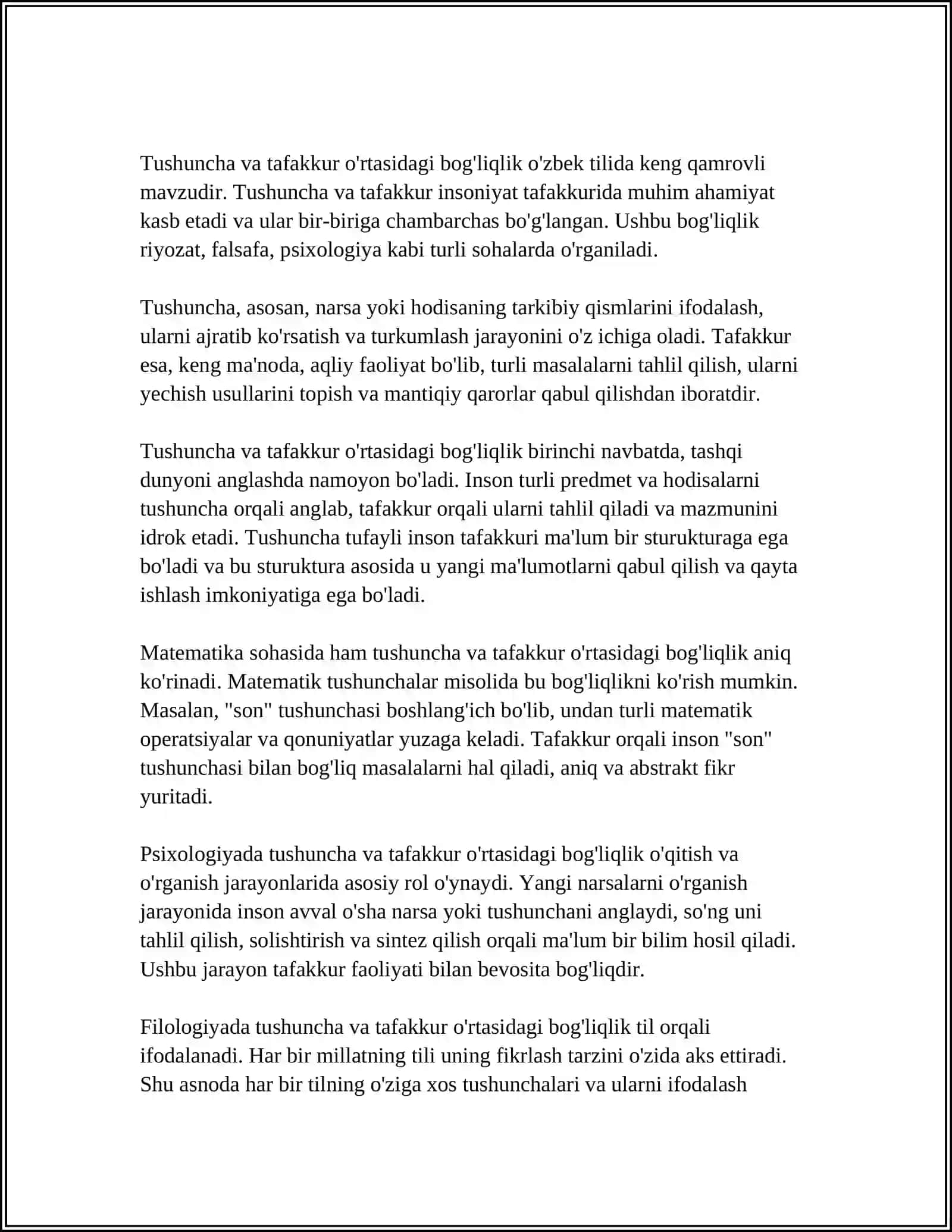 TUSHUNCHA TAFAKKURNING ASOSIY SHAKLIDIR 4