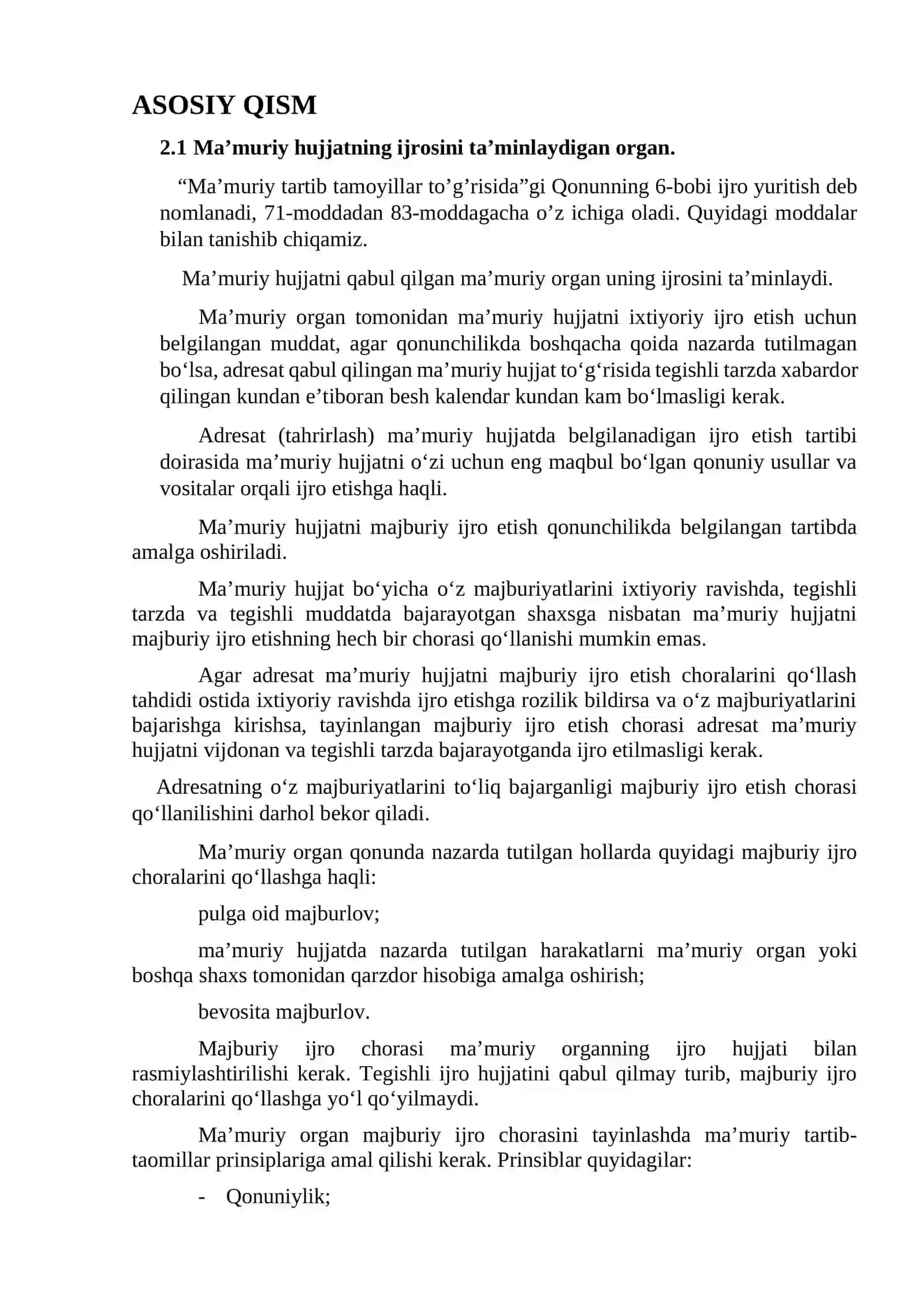 Ma’muriy ijro ishini yuritish 4