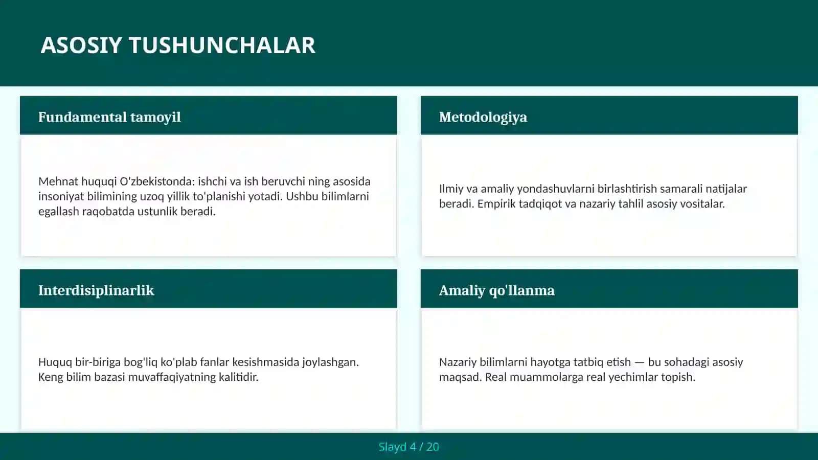 Mehnat huquqi O'zbekistonda: ishchi va ish beruvchi 4