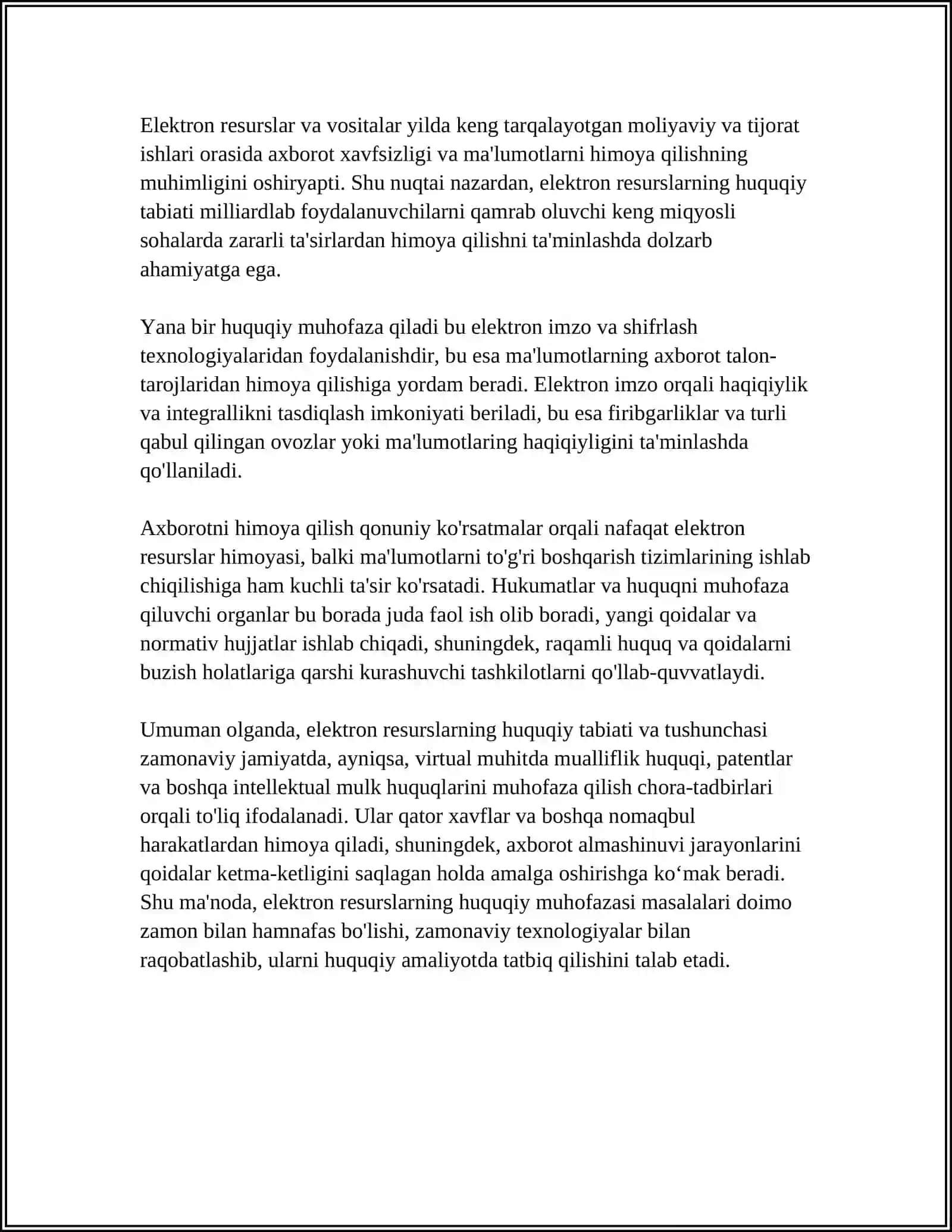 ELEKTRON RESURSLARNING HUQUQIY MUHOFAZASI 4