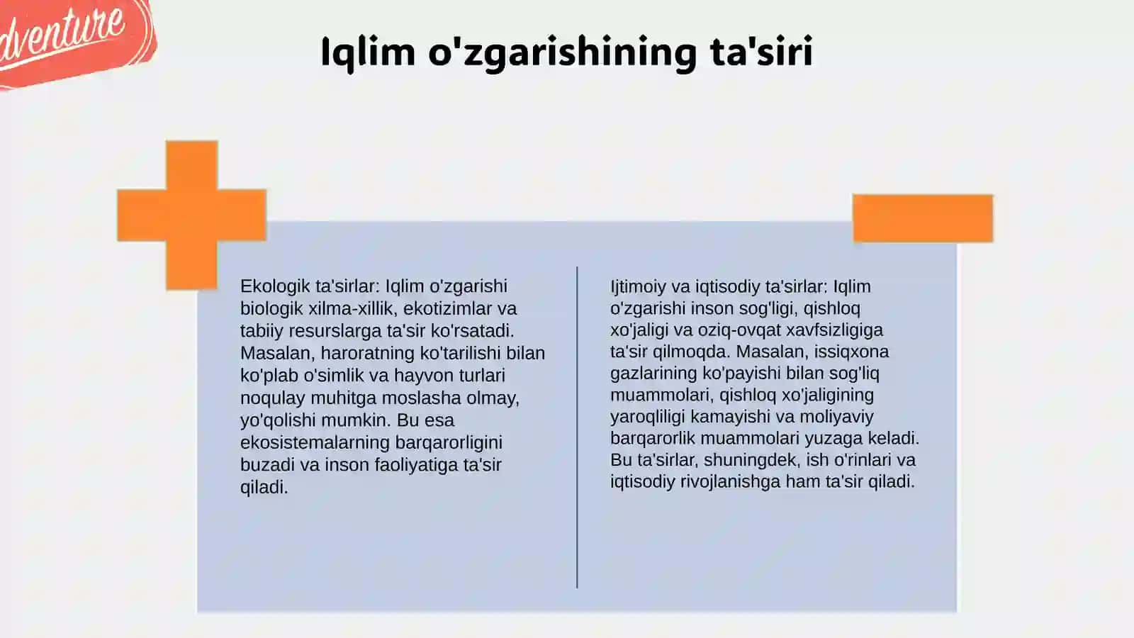Iqlim o'zgarishiga moslashuv 4