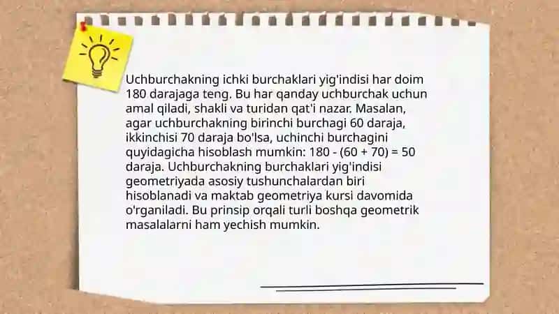 Uchburchak yasash 4