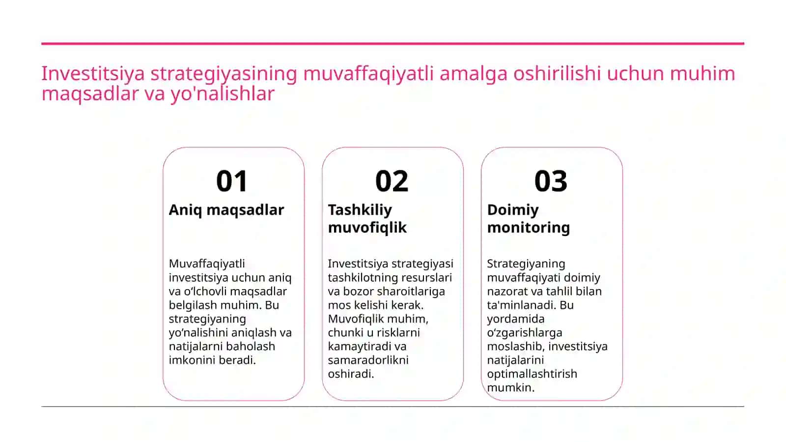 Loyha boyicha investitsiya strategiyasini ishlab chiqish 4