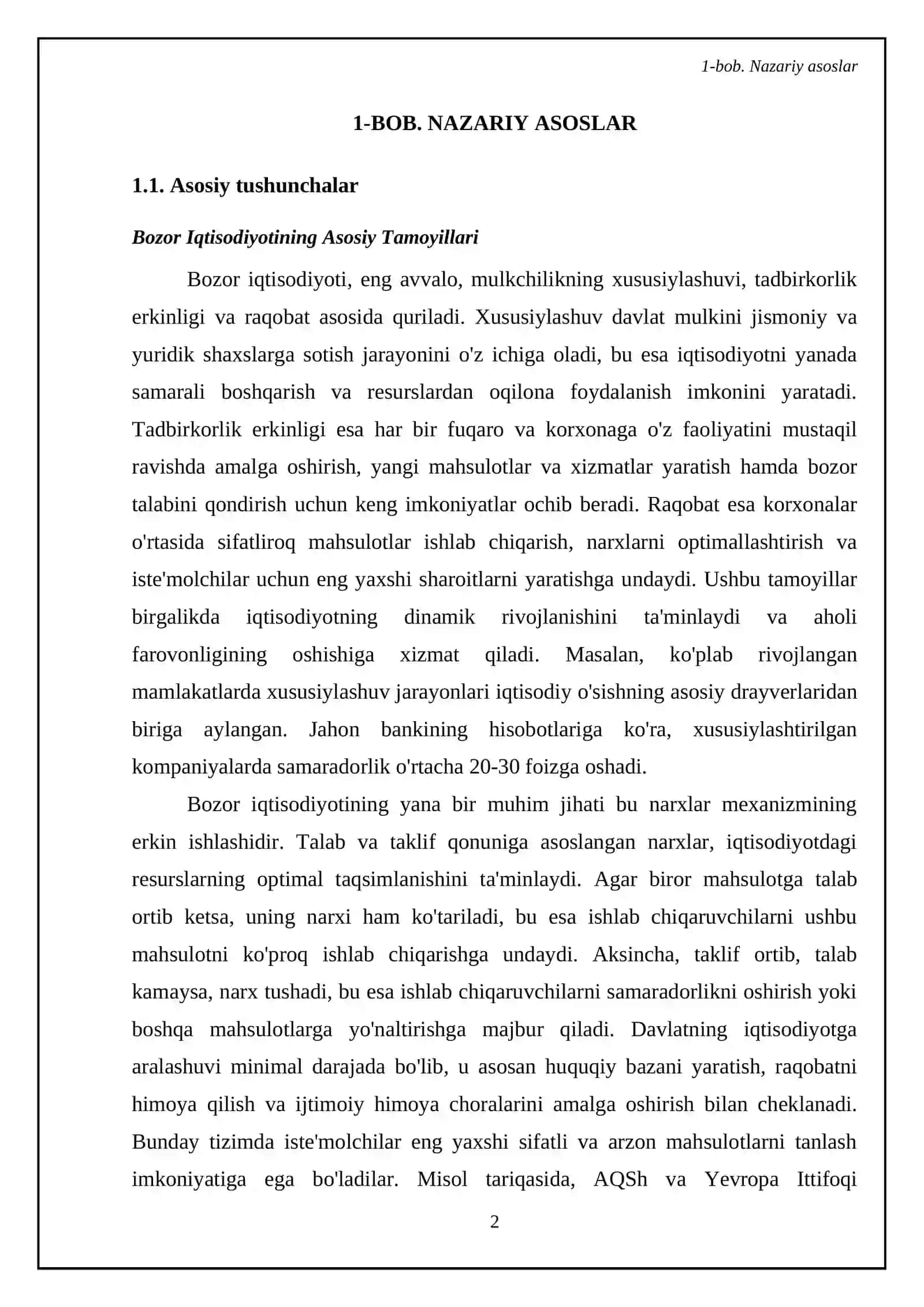 Shаrtnоmа tushunchаsi vа uning bozor iqtisodiyotidagi ro’li 4