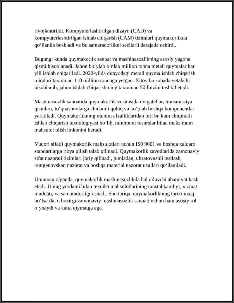 QUYMAKORLIKNING MASHINASOZLIKDAGI OʻRNI 4
