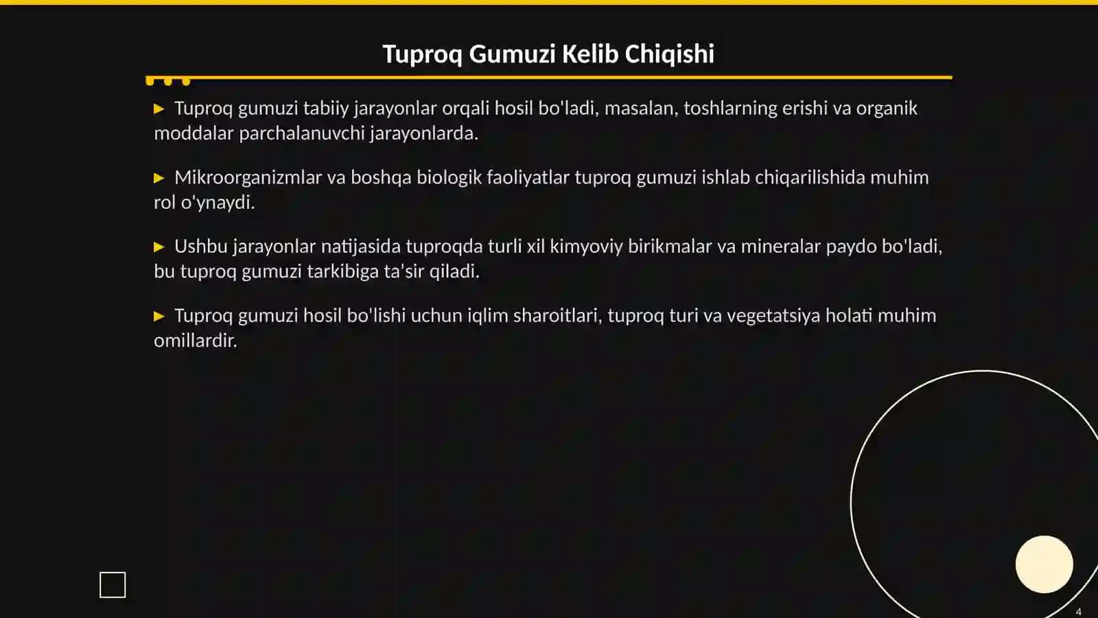 Tuproq Gumuzi: Kelib Chiqishi va Xossalari 4