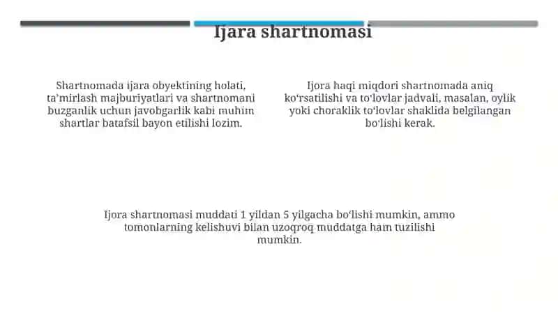 Fuqarolik huquqi fanidan bitimlar mavzusi 4