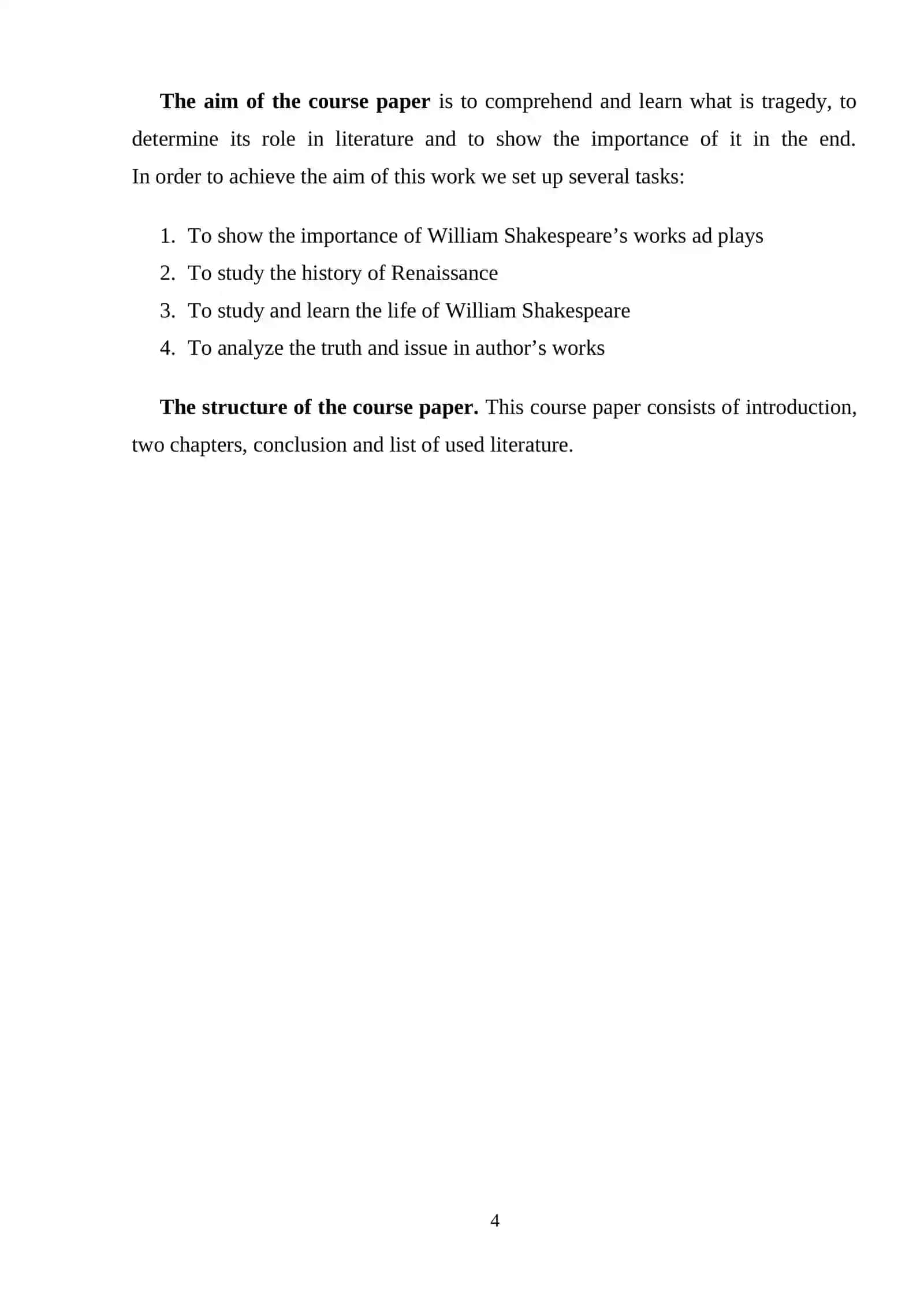 Understanding of Shakespeare's English history in the genre of the tragedies 4