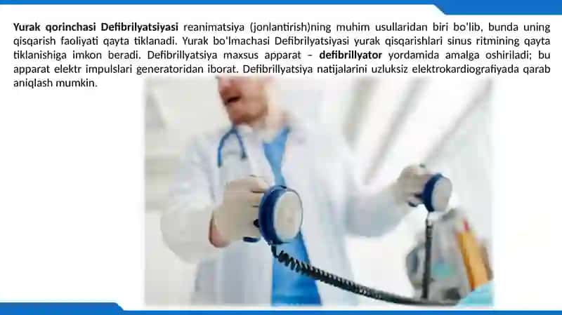 Defibrilator Apparati haqida 4