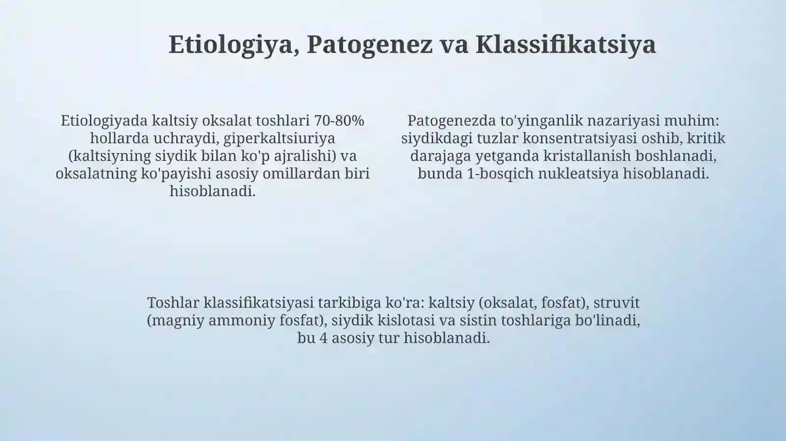 Buyrakvasiydiktoshkasalliklari–nefrolitiazvaurolitiaz 4