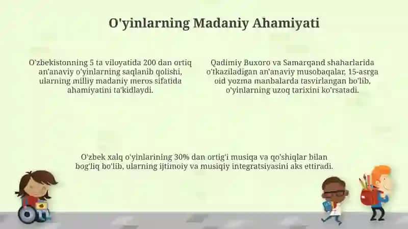 Milliy xalq o’yinlarni va uning o’ziga xos xususiyatlari. 4