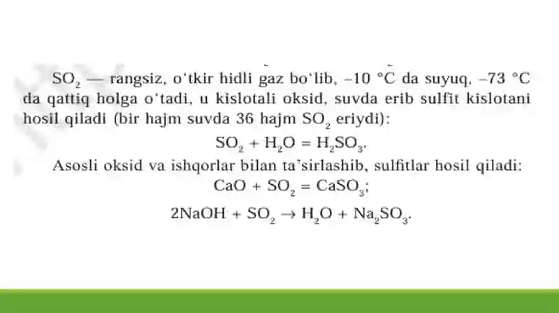 Oltingugurtni kislorodli birikmalari 4
