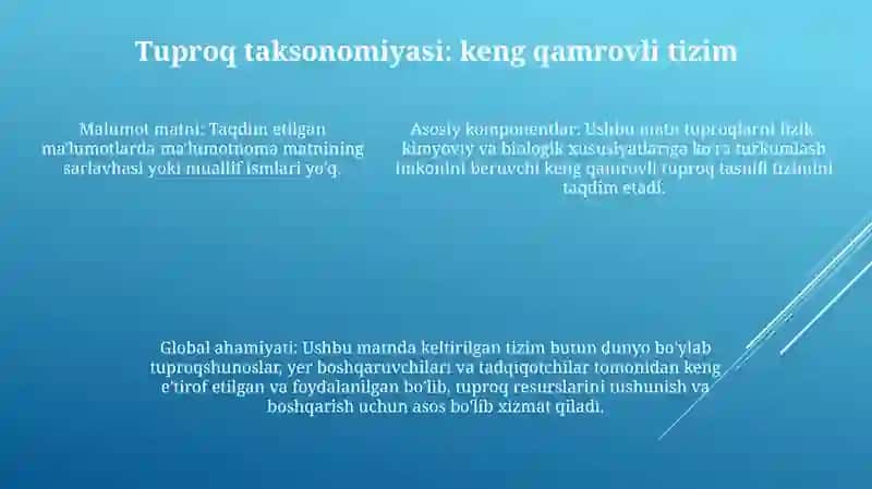 Dunyo Tuproqlari Sistematikasi 4