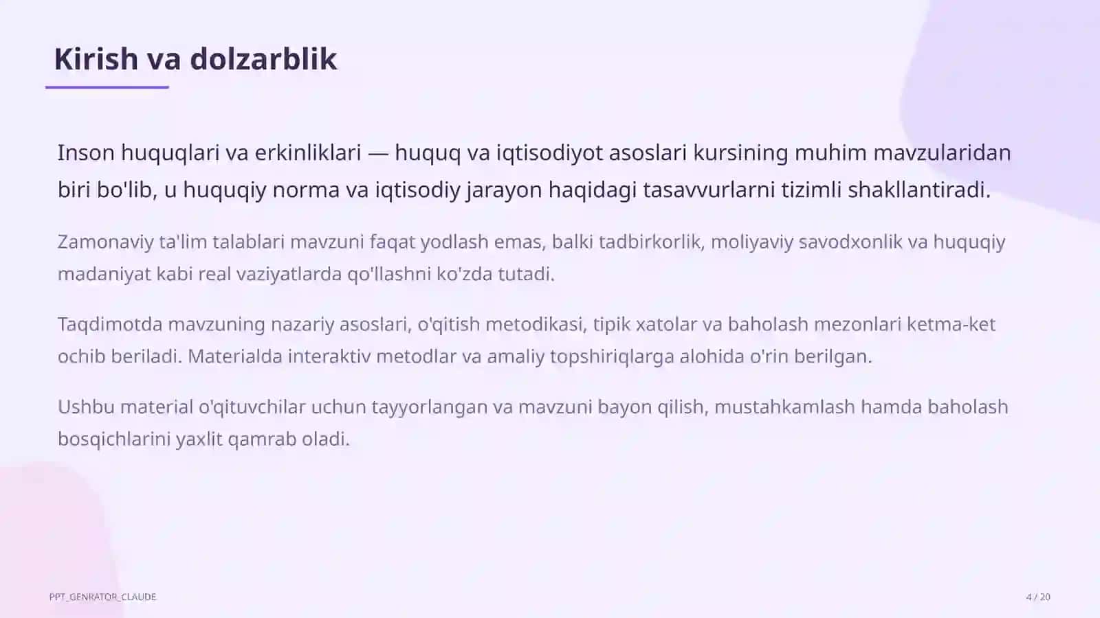 Huquq va iqtisodiyot asoslari (9–11) 4