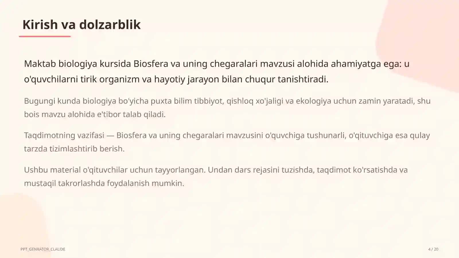 Biosfera va uning chegaralari (10-sinf) 4