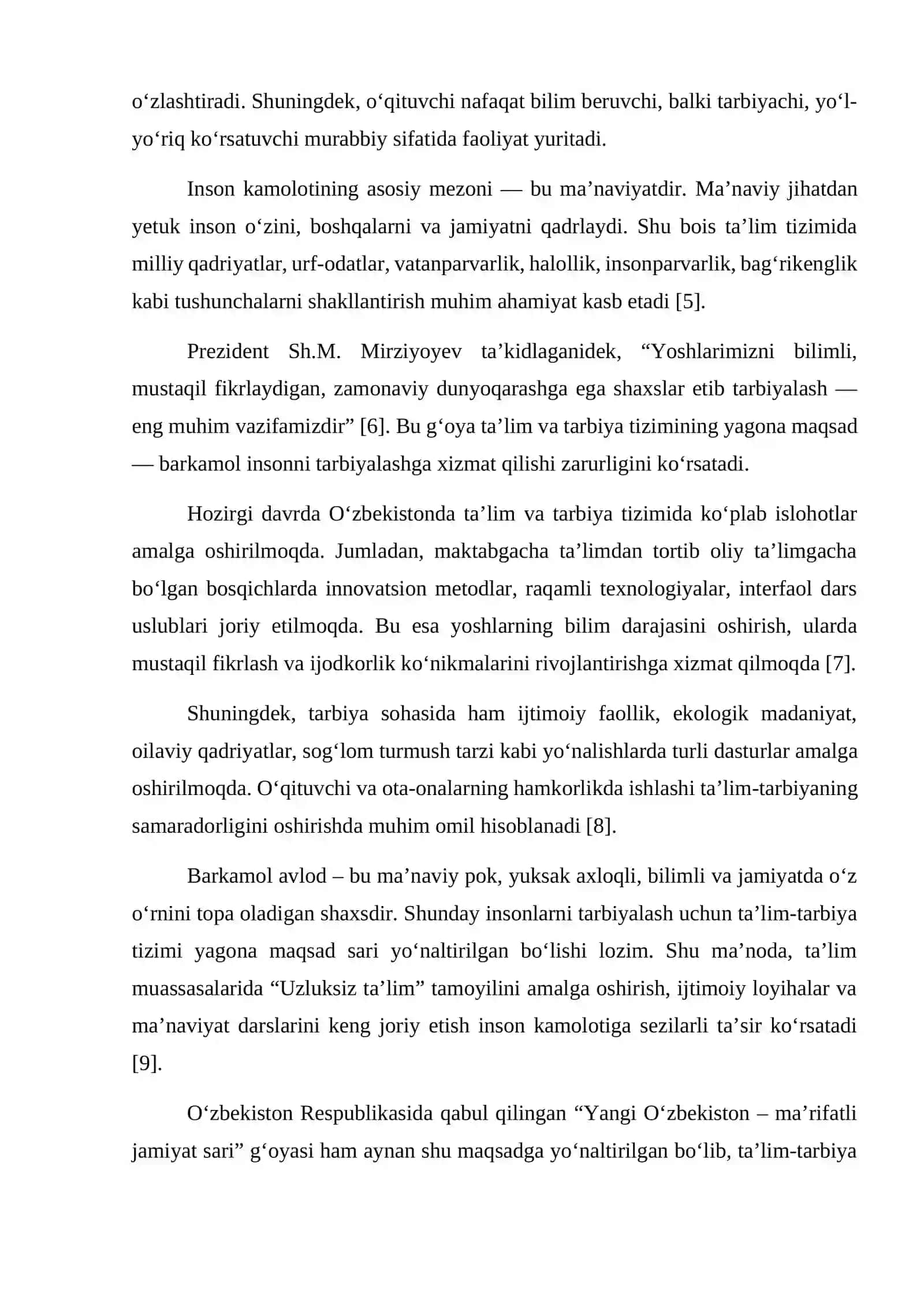 Ta’lim-tarbiyaning inson kamolotidagi o‘rni 4