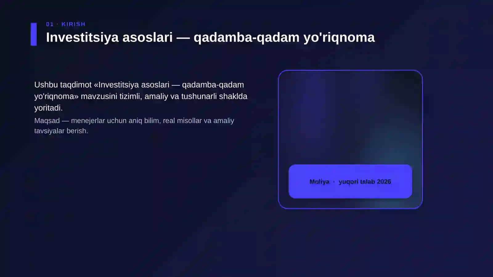 Investitsiya asoslari — qadamba-qadam yo'riqnoma 4