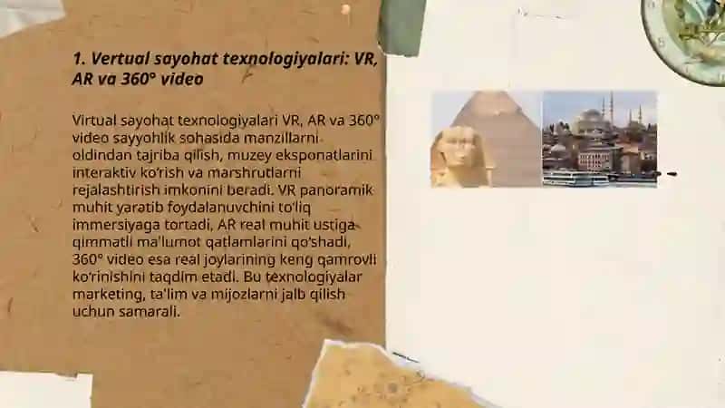 Vertual sayohlar va ulardan turizmda foydalanish 4