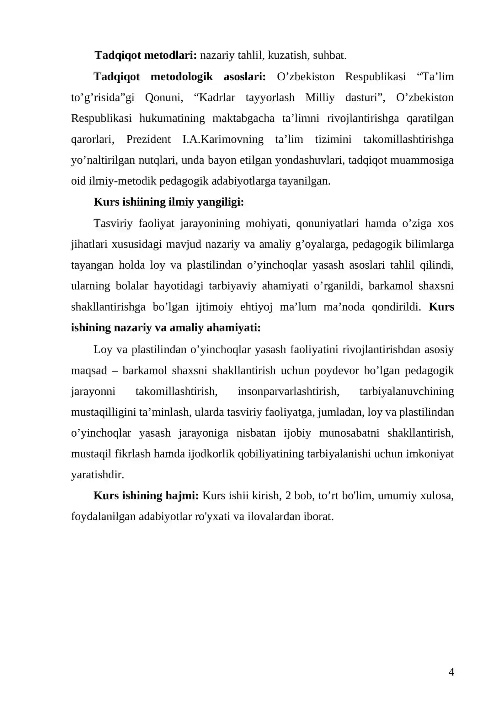 Maktabgacha taʼlim tashkilotlarida taʼlim tarbiya jarayonida loydan yasash metodikasi (4-5 yosh) 4