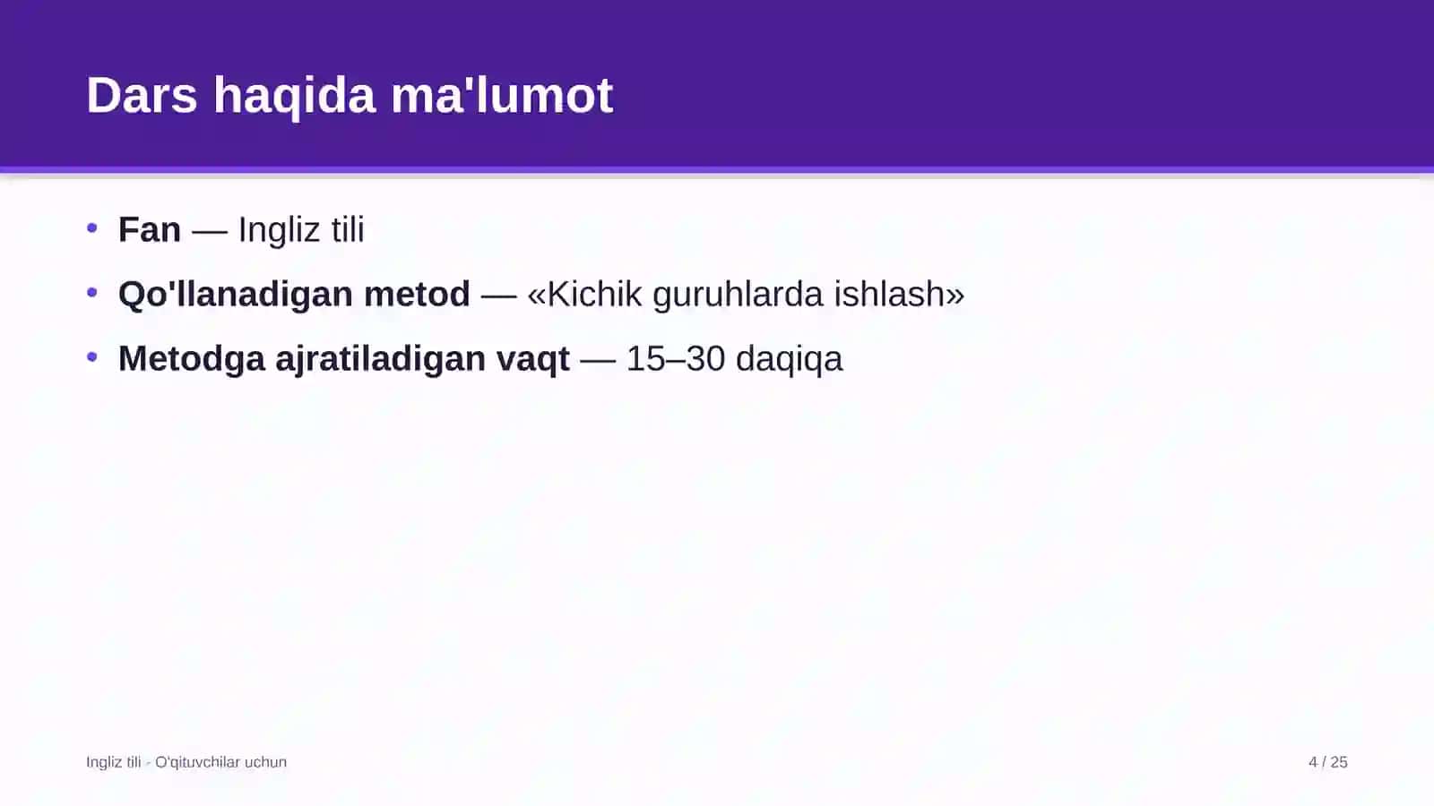 ingliz tili darslarida kichik guruhlarda ishlash metodidan foydalanish 3755 4