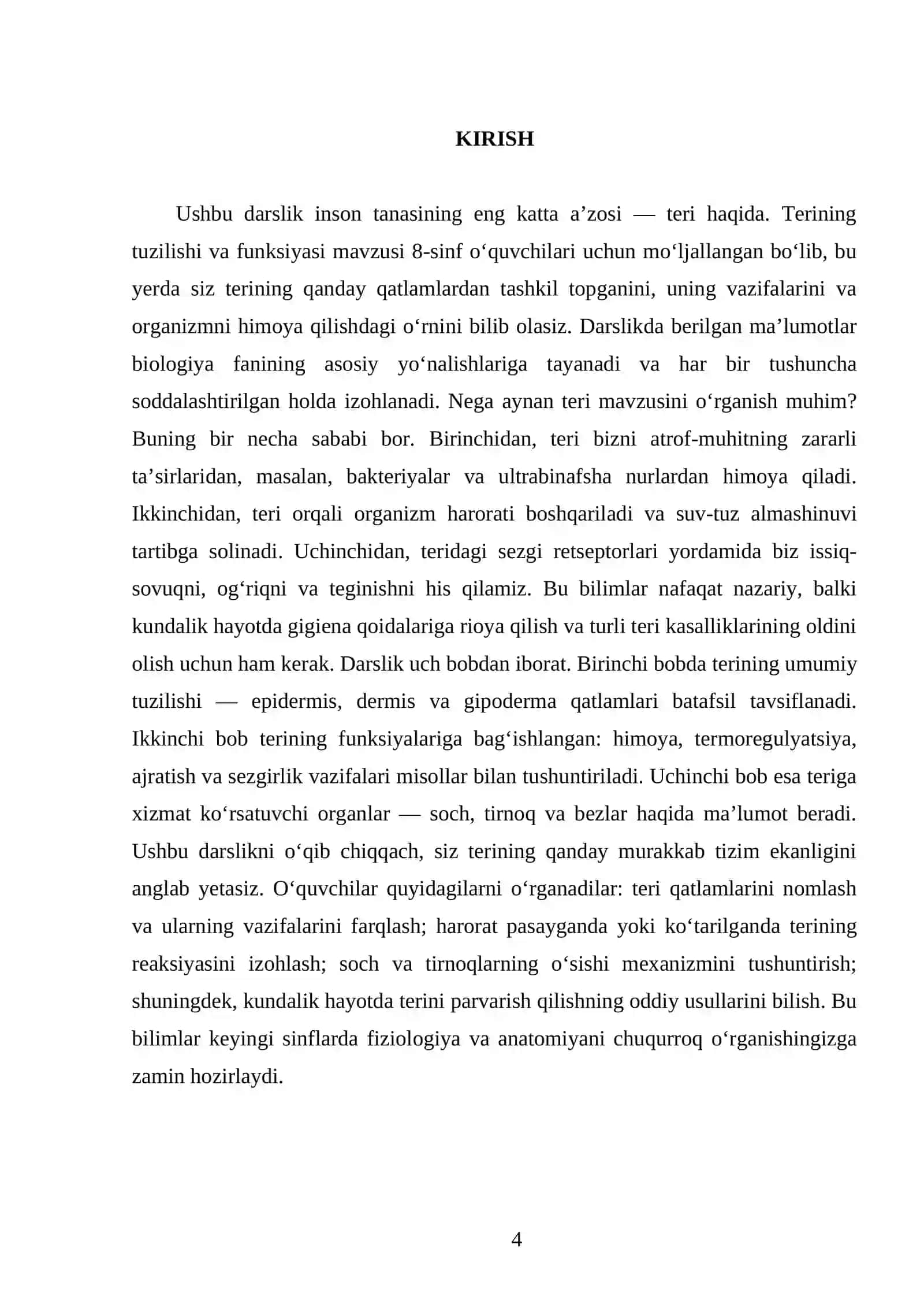 TERINING TUZILISHI VA FUNKSIYASI. 8 - SINF 4