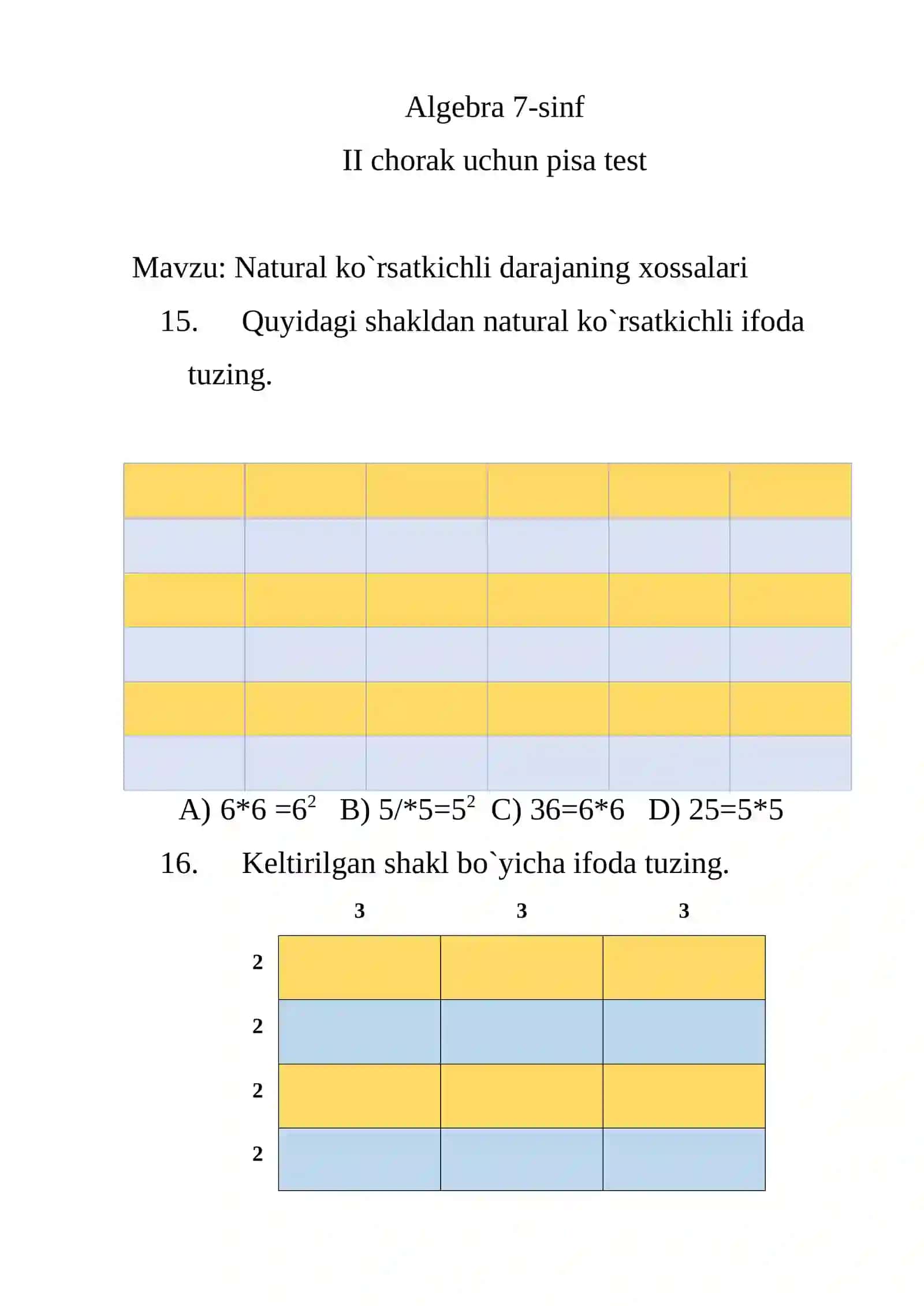 Algebra 7-sinf 4