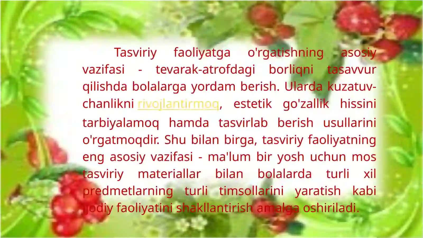 Maktabgachata’limdarasmchizishmashg’ulotrarinitashkilqilish 4