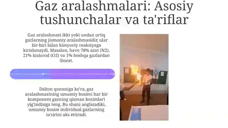 Avagadro qonuni va gazlar aralashmasi 4