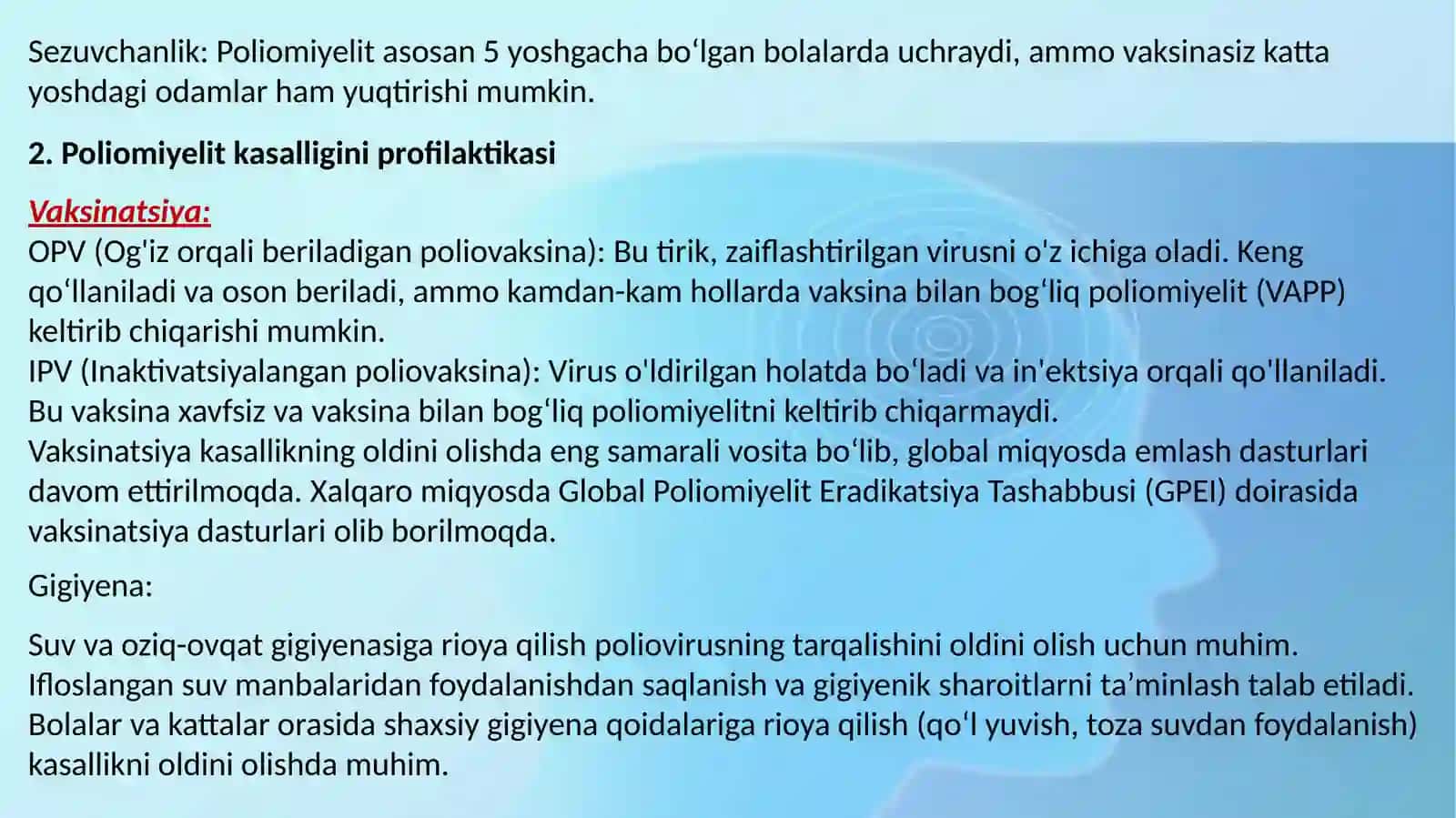 O‘tkirichak infeksiyalari, shigellyozlar, salmonellyoz va tif-paratif kasalliklar 4