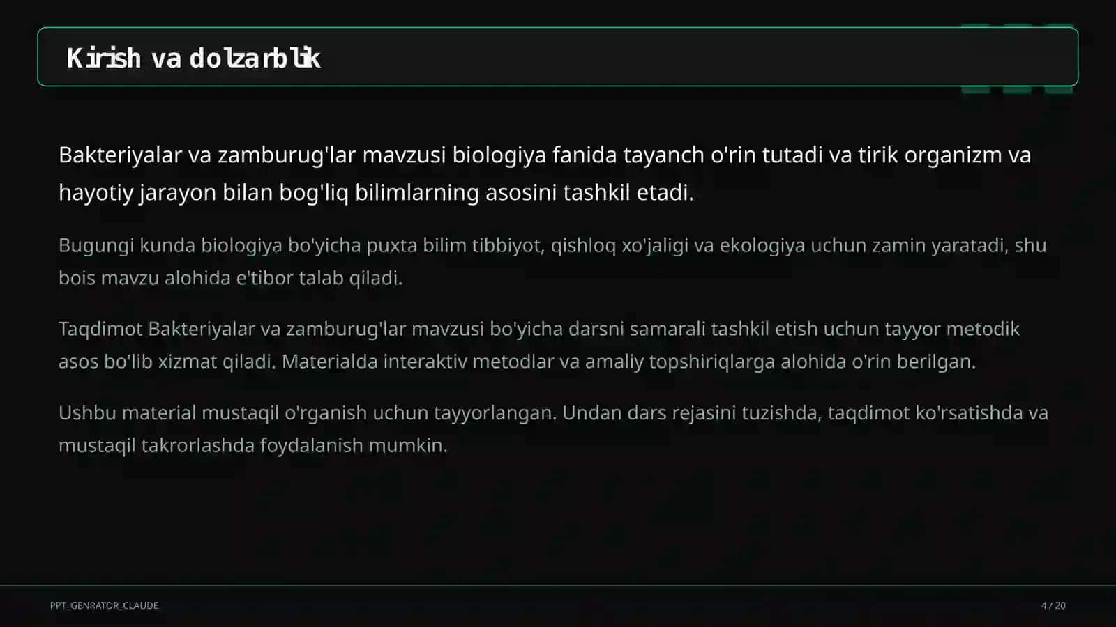 Bakteriyalar va zamburug'lar (6-sinf) 4