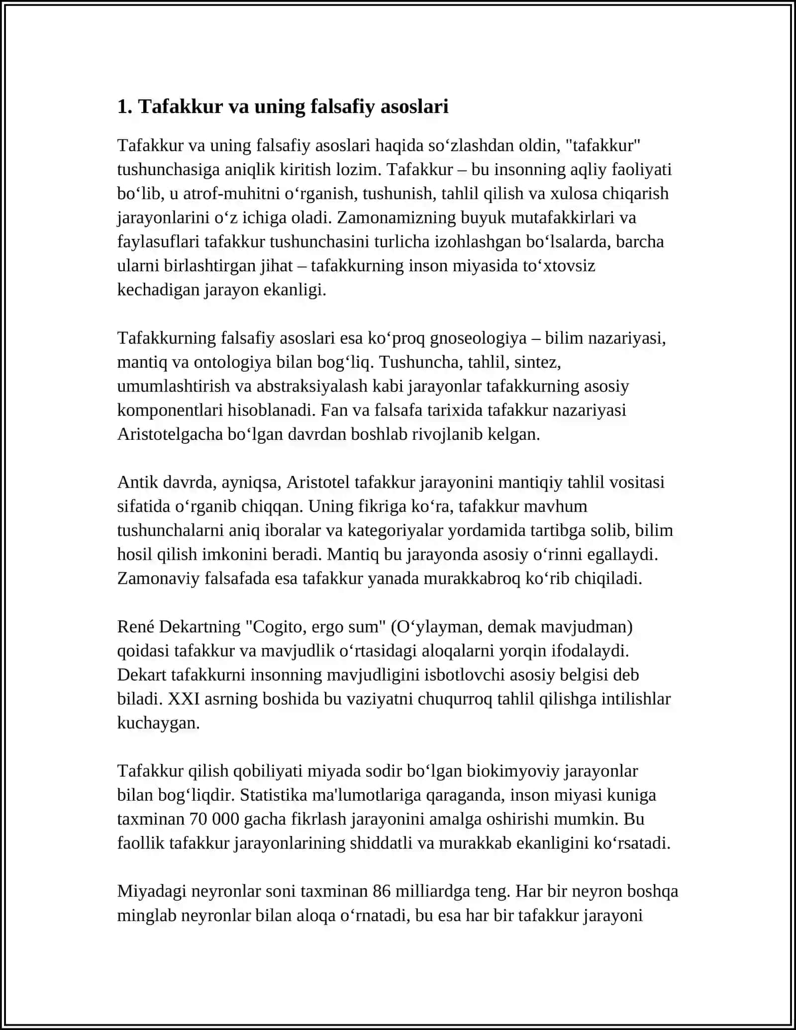TAFAKKUR VA UNING SHAKILLARI. ARGUMENTATSIYA TANQIDIY FIKRLASH ASOSIY SIFATIDA 4