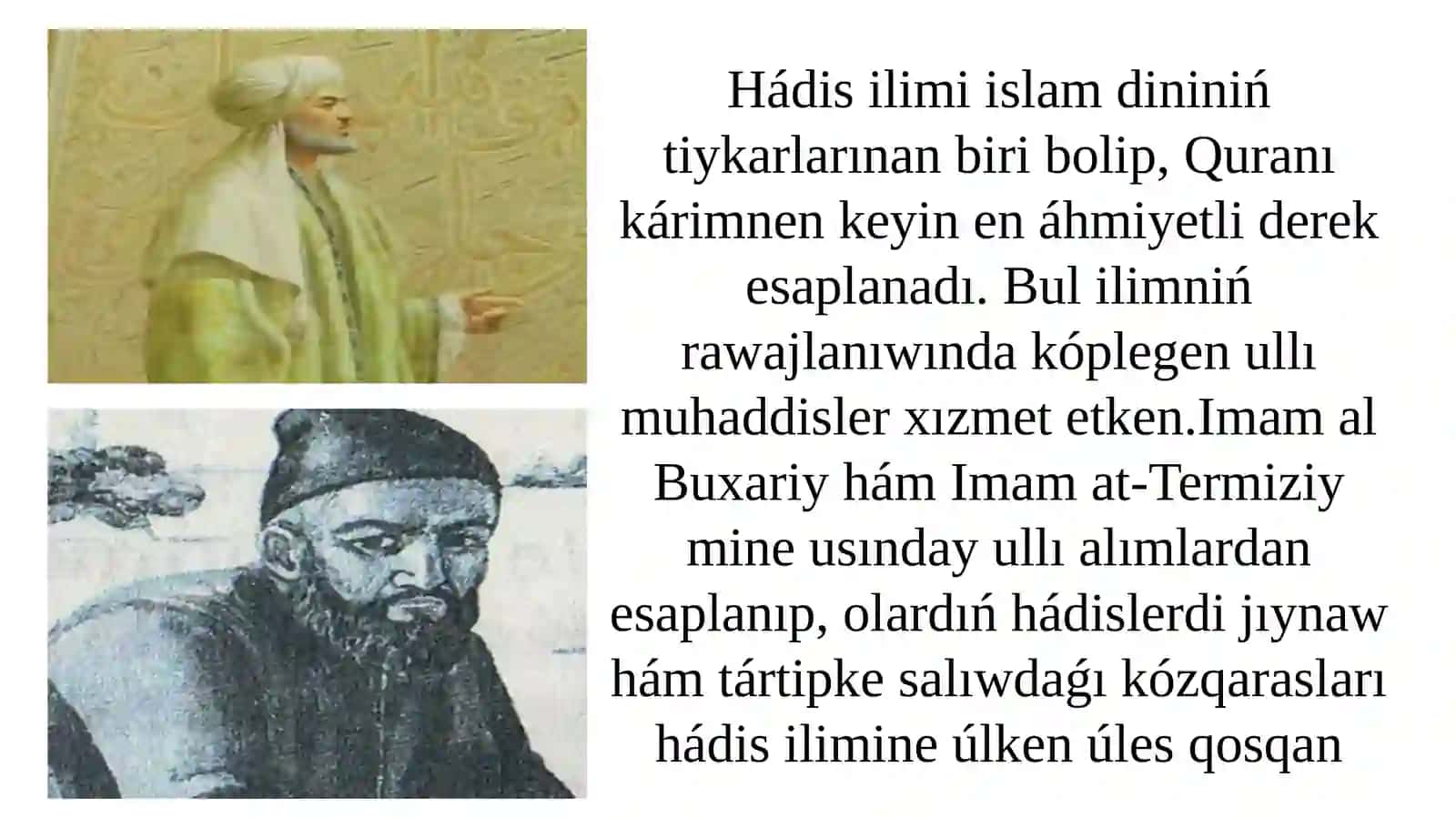 "Imam Buxariy hám Imam Termiziydiń hádis ilimine qosqan úlesleriniń salıstırmalı analizi" 4