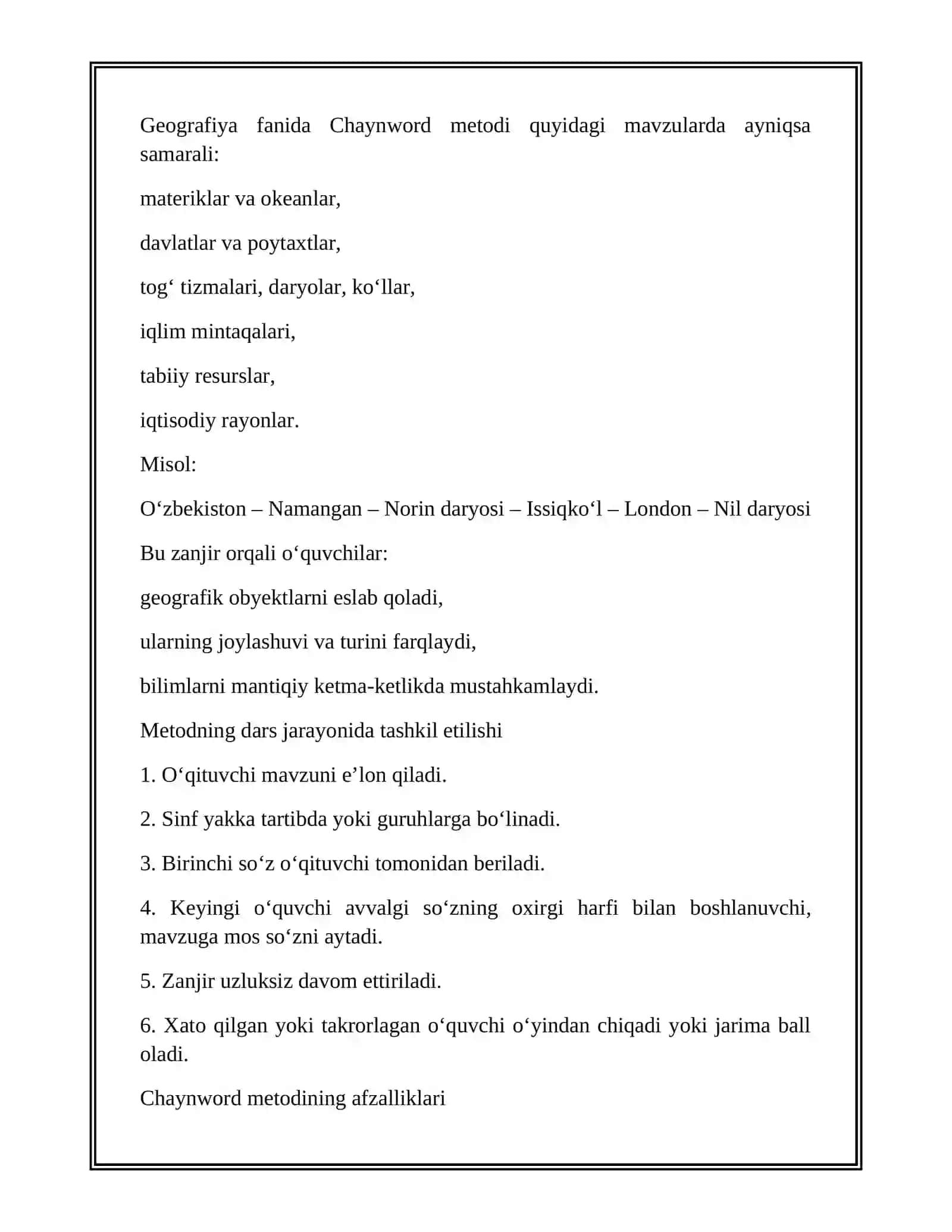 CHAYNWORD (CHAINWORD) METODI 4