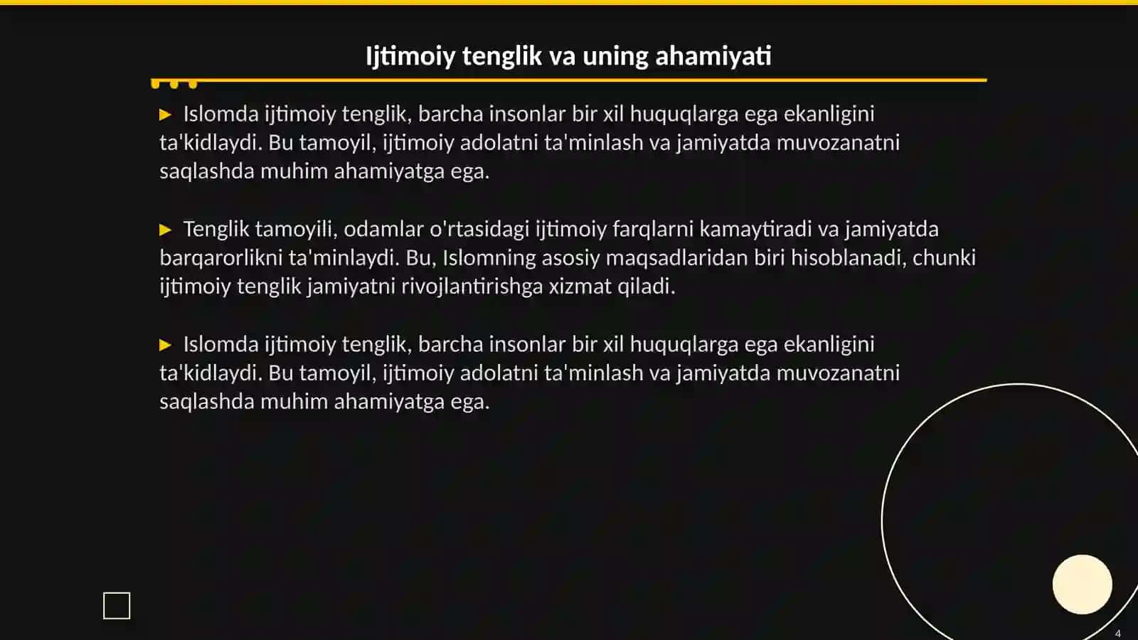Islomda inson huquqlari himoyasi va ijtimoiy tenglik 4