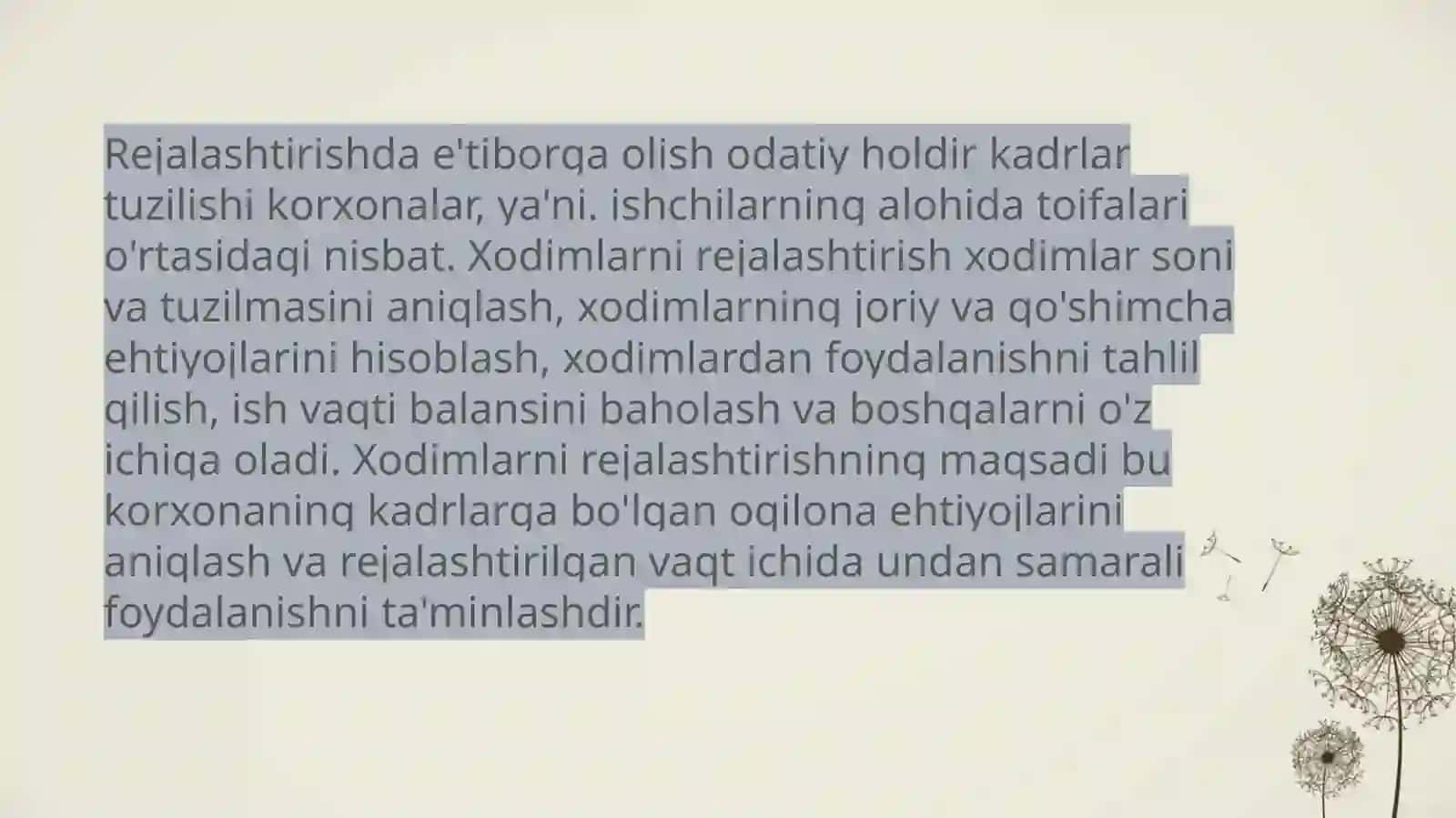 Xodimlarga bo‘lgan talabni rejalashtirish 4