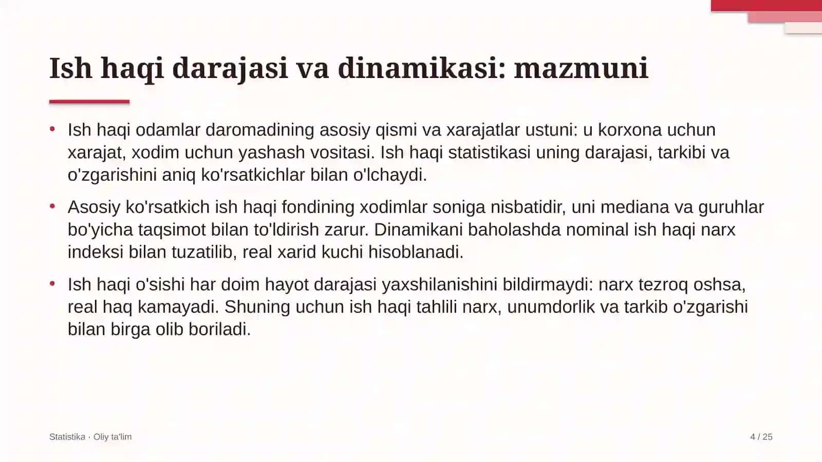 Ko'chmas mulk bozorida ish haqi darajasi va dinamikasi 4