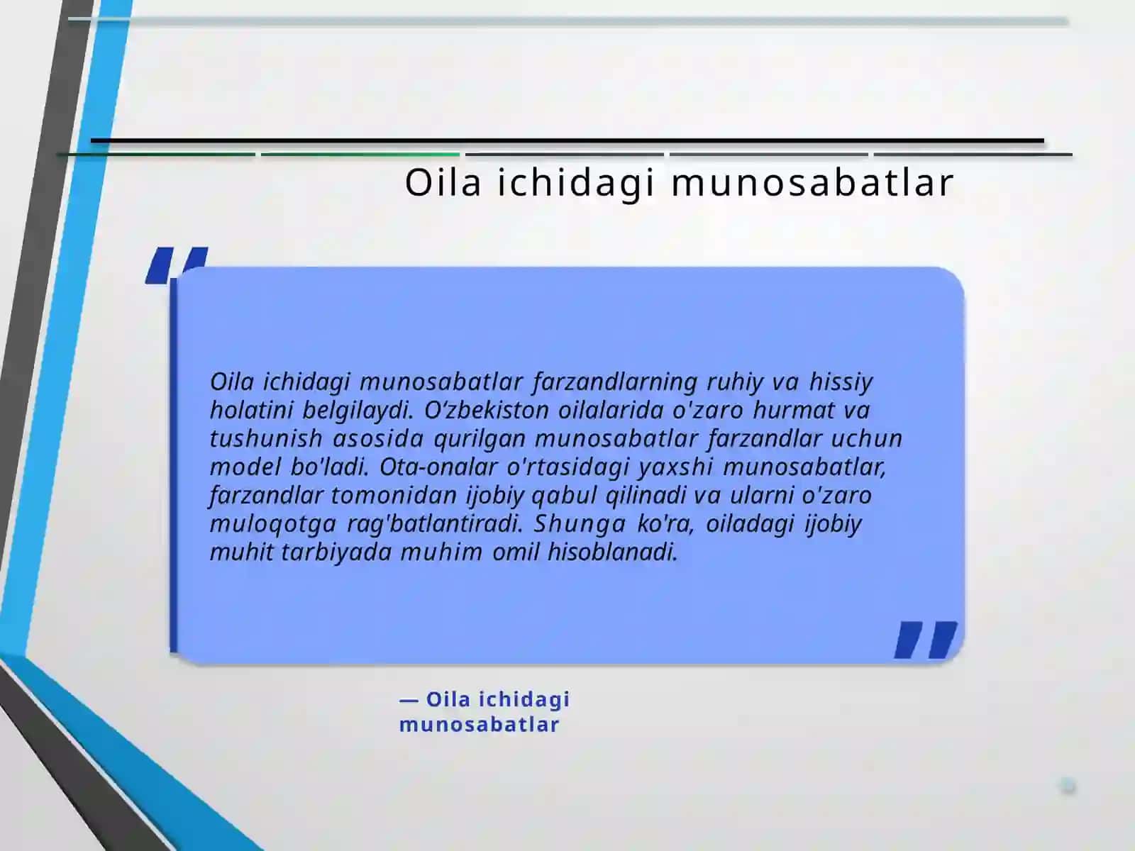 Oila tarbiyasi va uning ahamiyati 4