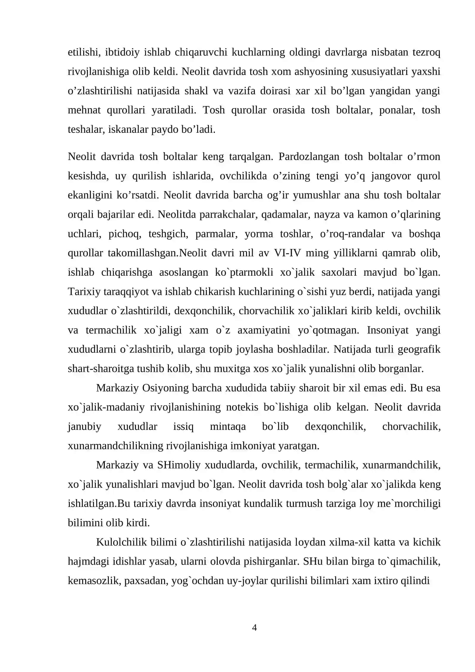 Farg’ona vodiysi neolit davri yodgorliklari 4