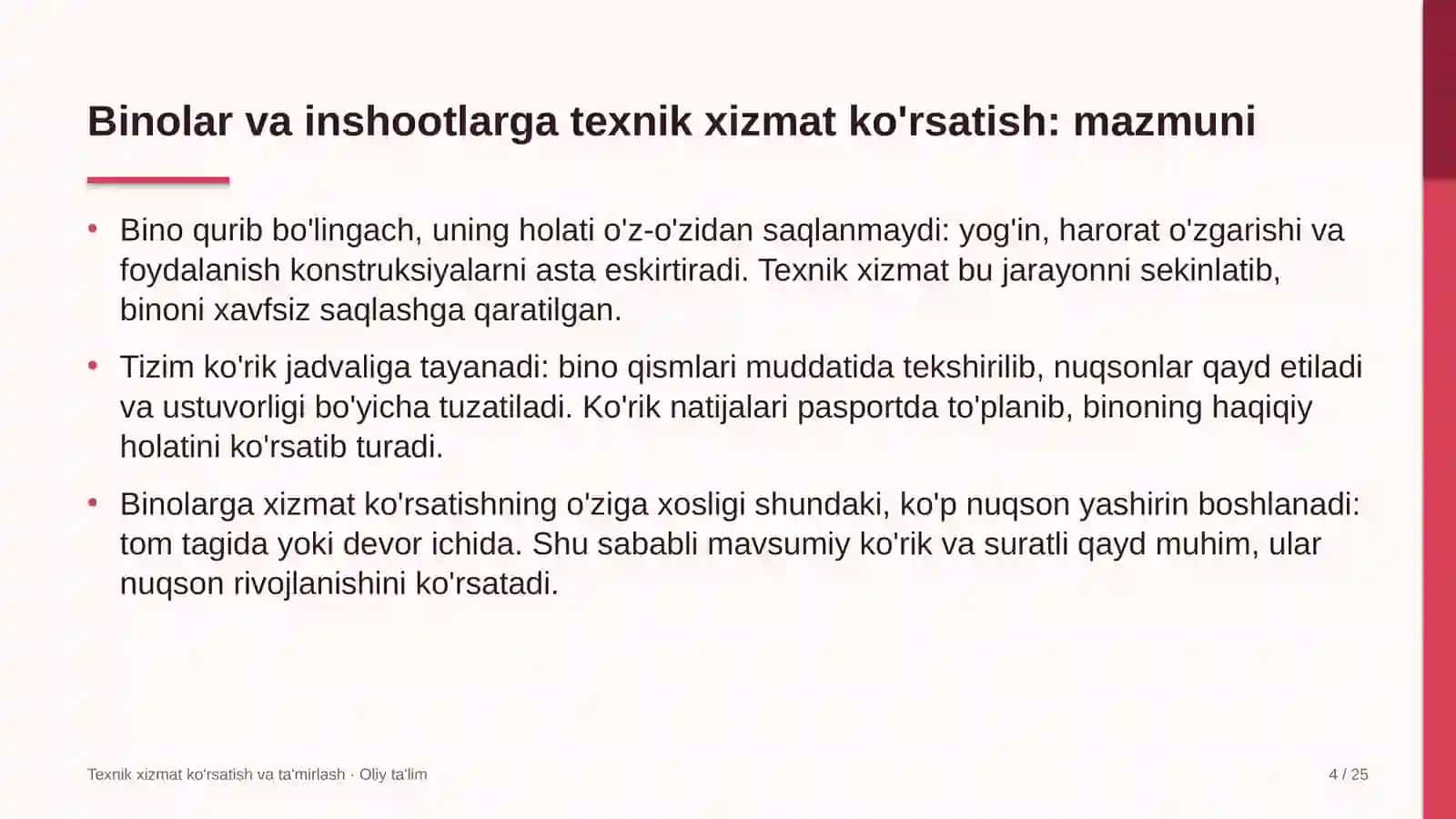oilaviy poliklinikalarda binolar va inshootlarga texnik xizmat ko'rsatish 1604 4