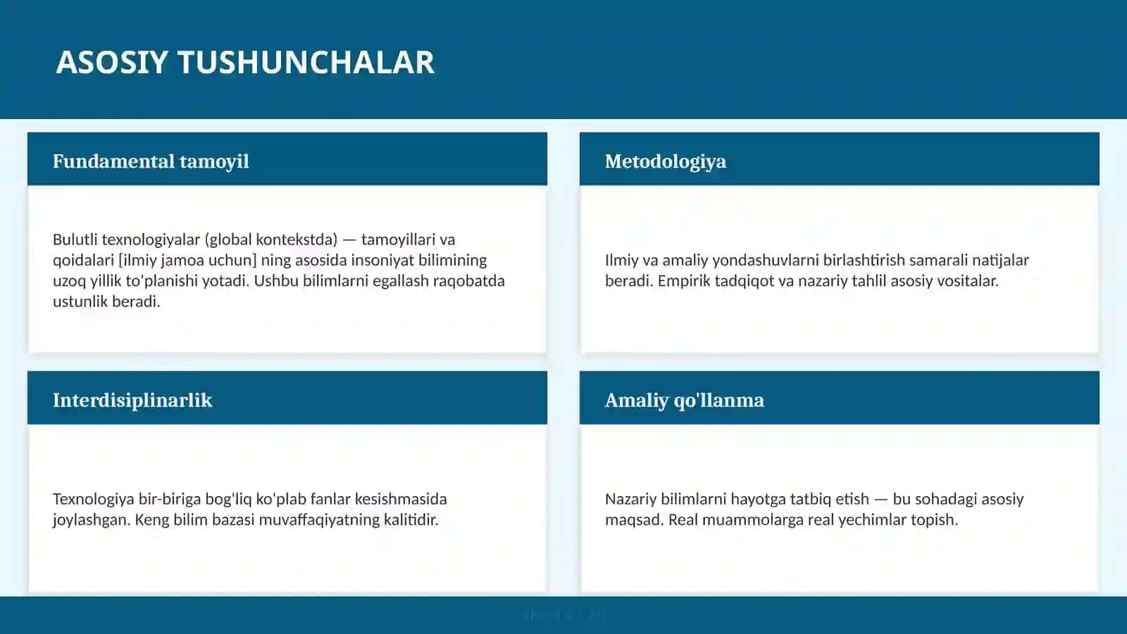 Bulutli Texnologiyalar (Global Kontekstda) — Tamoyillari va Qoidalari [Ilmiy Jamoa Uchun] 4