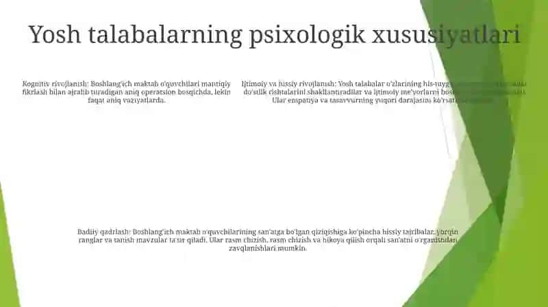 Kichik Yoshdagi Òquvchilarning Badiiy Asarni Idrok Etishdagi Psixologik Xususiyatlar 4