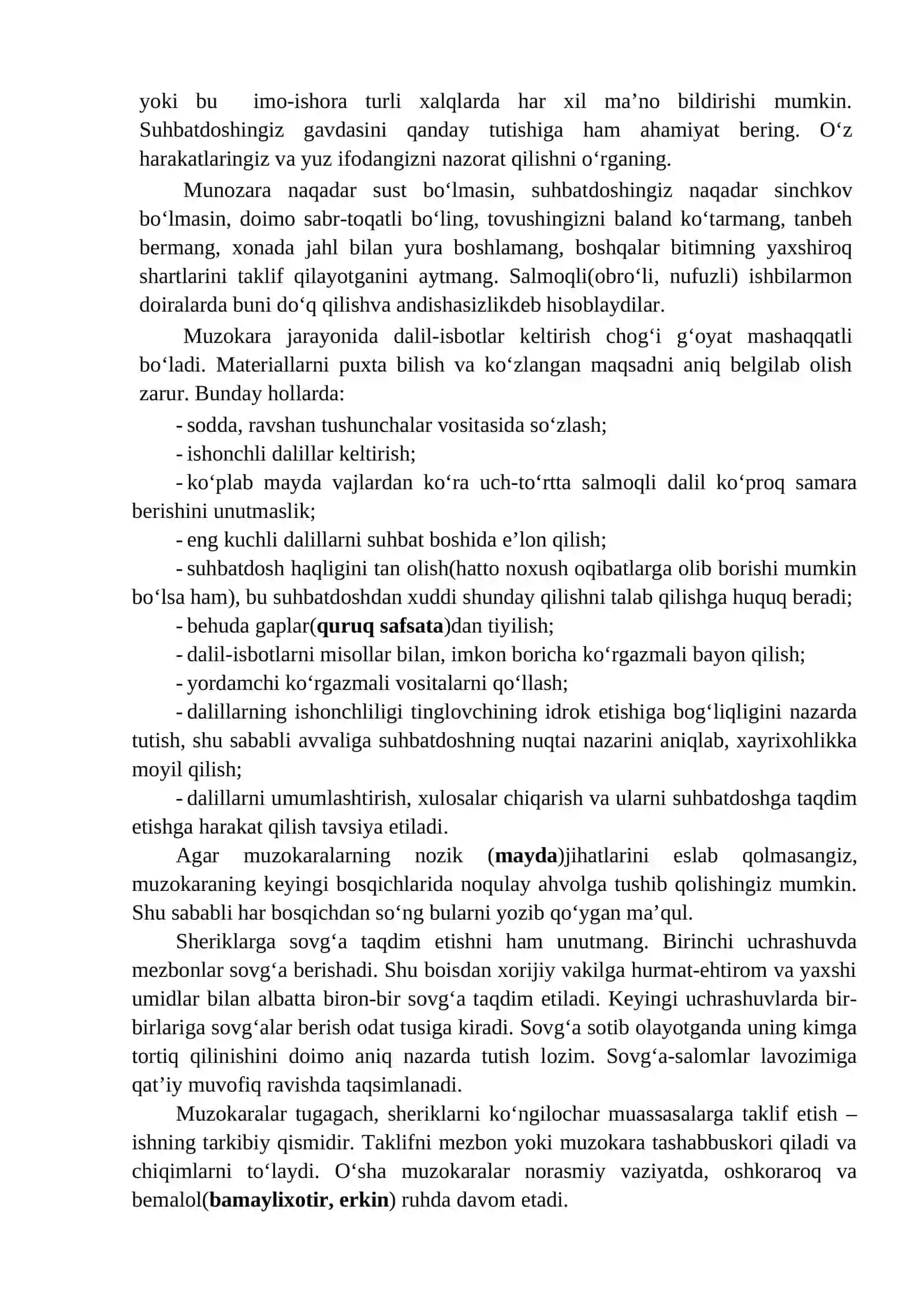 Ish yuzasidan muloqot muloqot va muzokaralar 4