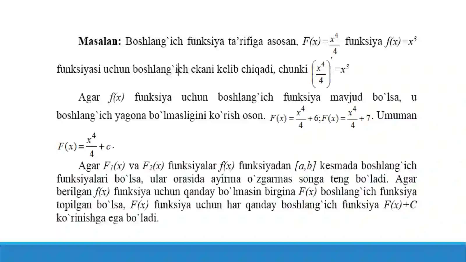 Aniqmas Integral va uning xossalari 4