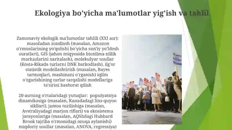 Ekologiya kursi maqsadi vazifasi va tarixi 4