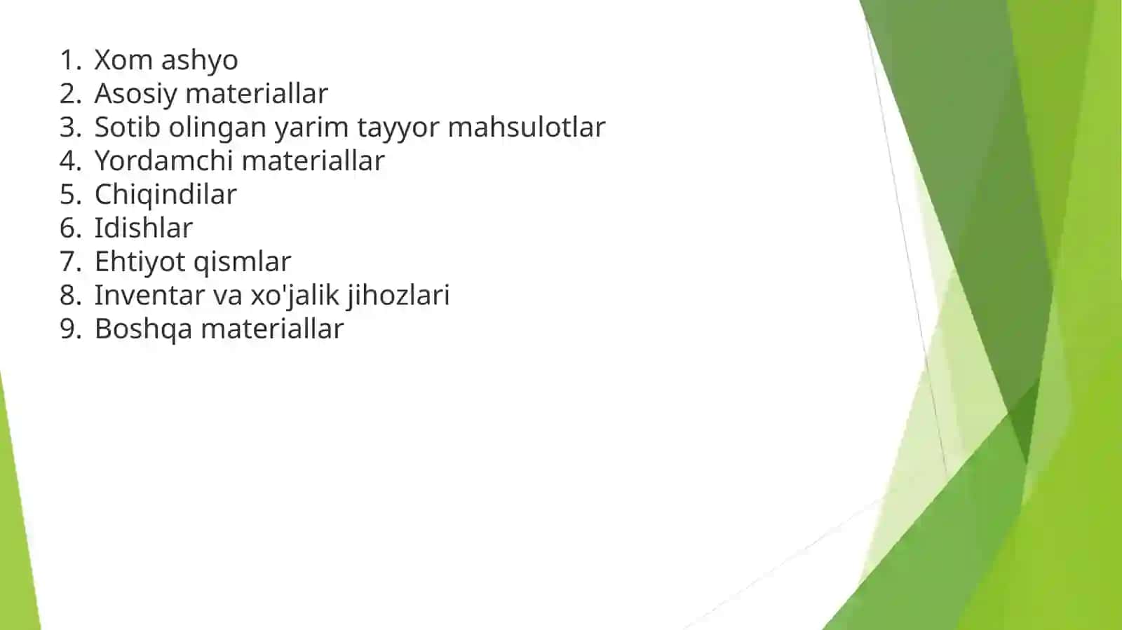 Materiallarni xisobga olishning uzluksiz va davriy usullari 4