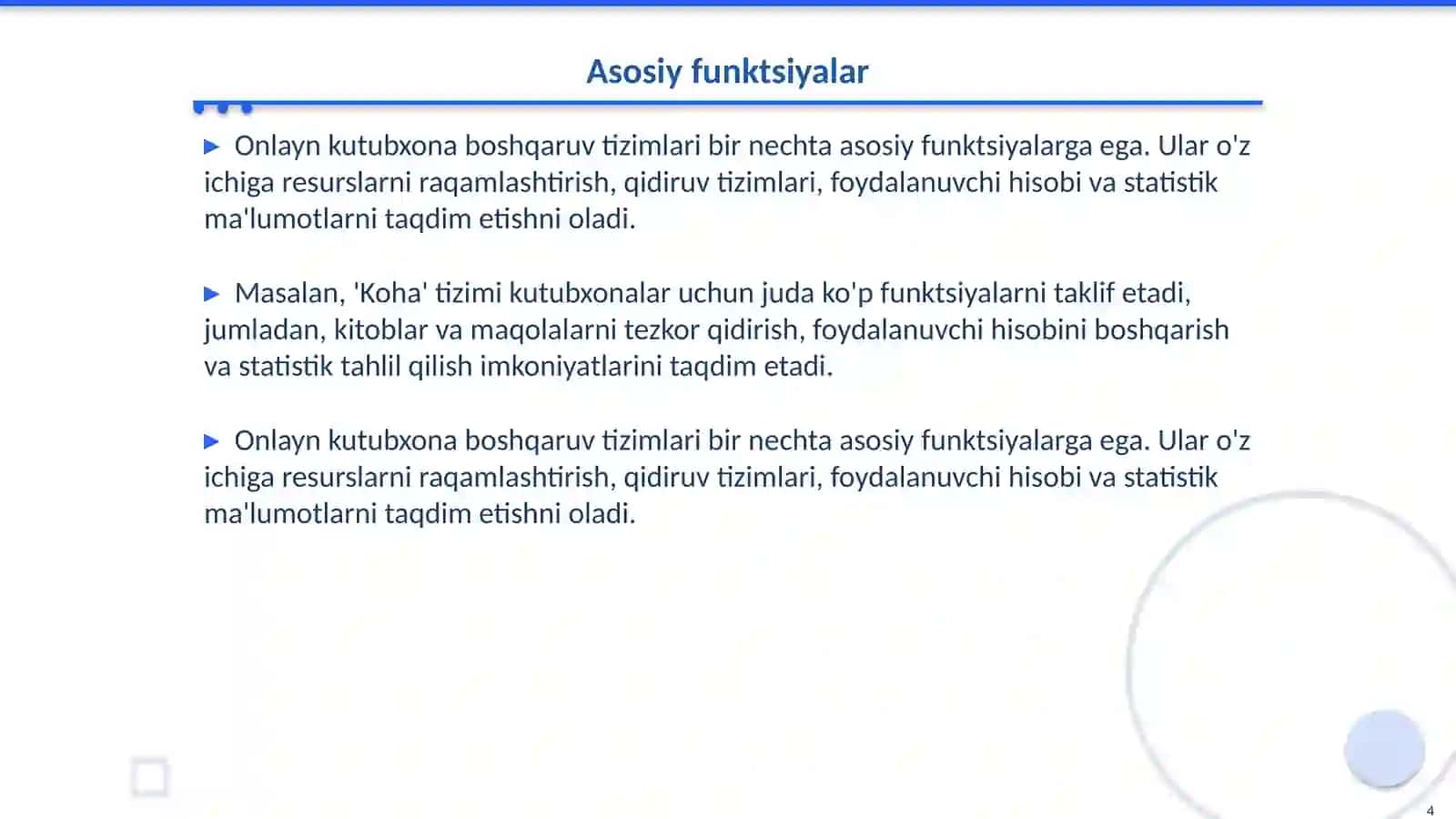 Onlayn kutubxona boshqaruv tizmi 4