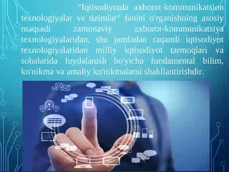 IQTISODIYOTDA AXBOROT-KOMMUNIKATSION TЕXNOLOGIYALAR VA TIZIMLAR 4